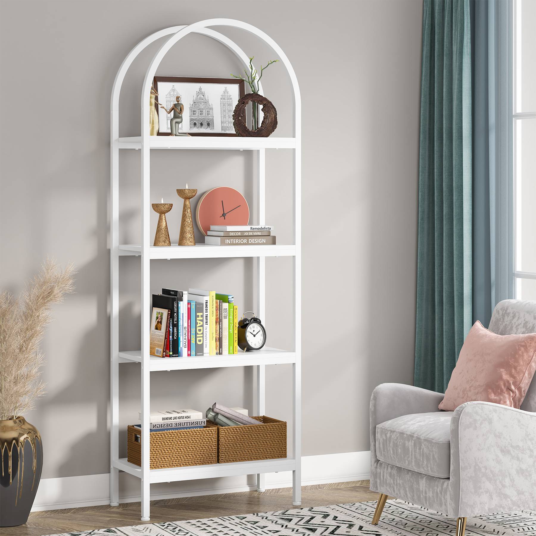 Tribesigns Bookshelf, Freestanding Bookcase Display Rack with Storage Shelves Tribesigns